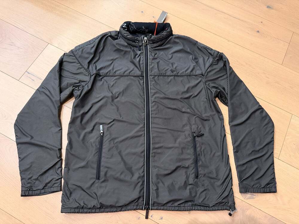 Modern Amusement Striped Lined Windbreaker Jacket